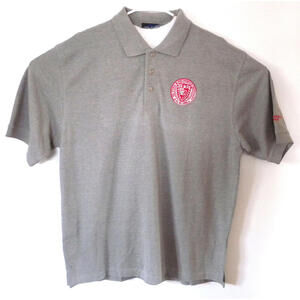 Velocity SS. Cyril & Methodius Seminary Mens Gray Mesh Polo Shirt Size XL